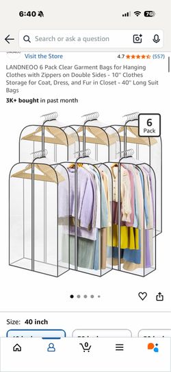Garment bags for clothing laundry markets - 4 big 5 medium