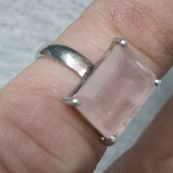 Rose Quartz Sterling Silver. 925 