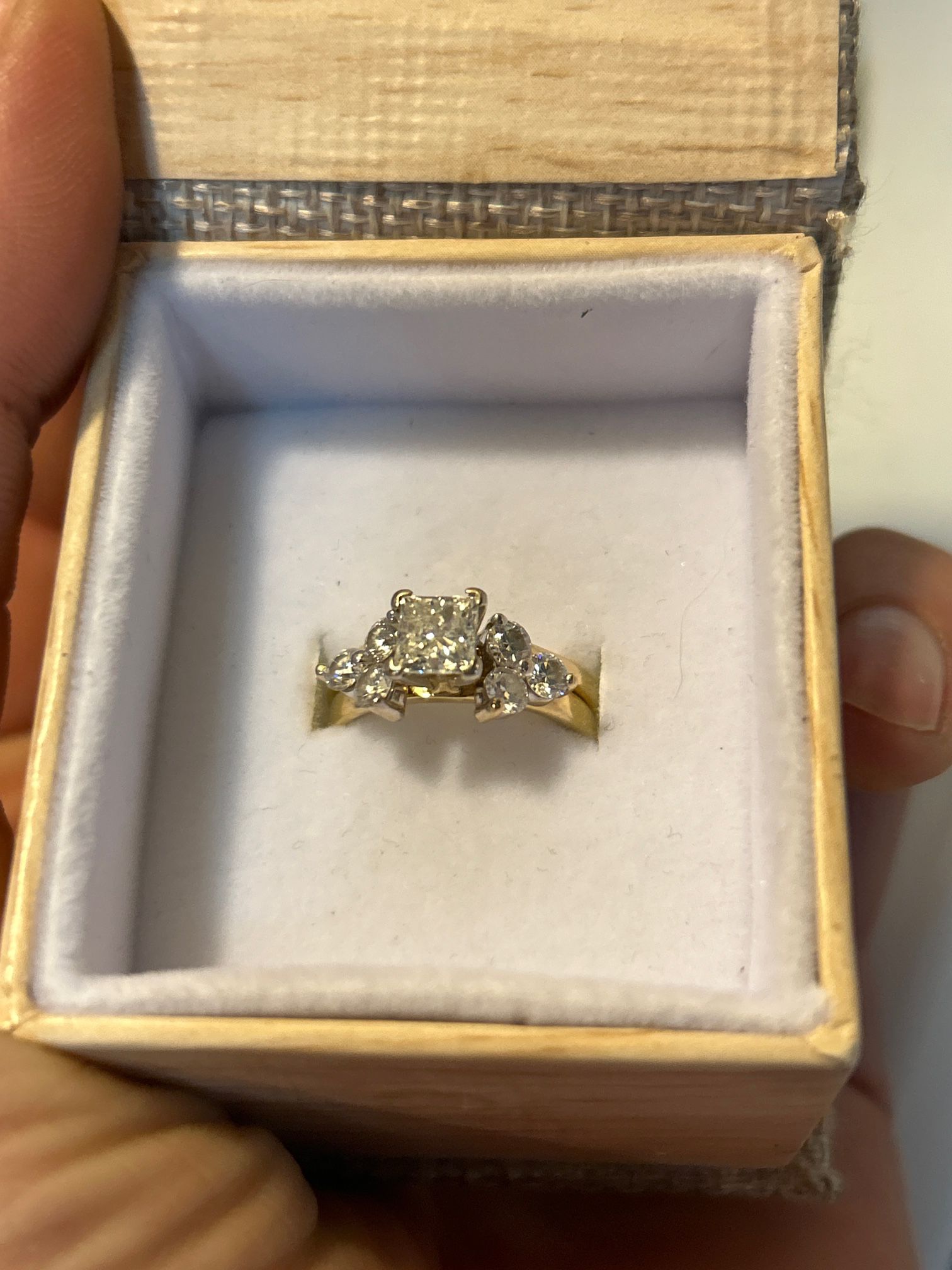 Women’s Engagement/Wedding Ring 2.08 Carat Leo Diamond Ring 14k Yellow Gold