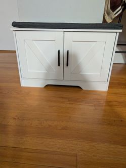 Shoe Storage Bench with Cushion