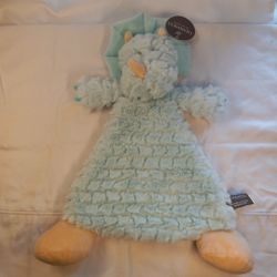 Demdaco Dinosaur Security Blanket Rattle Baby Lovey Green Triceratops Sleeper