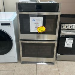 Ge 30 Inch Smart Built And Self Clean Conduction Double Wall Oven With No Preheat Air Fryer