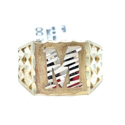 10Kt Yellow Gold Letter M Ring 4.00g Size 9 198460