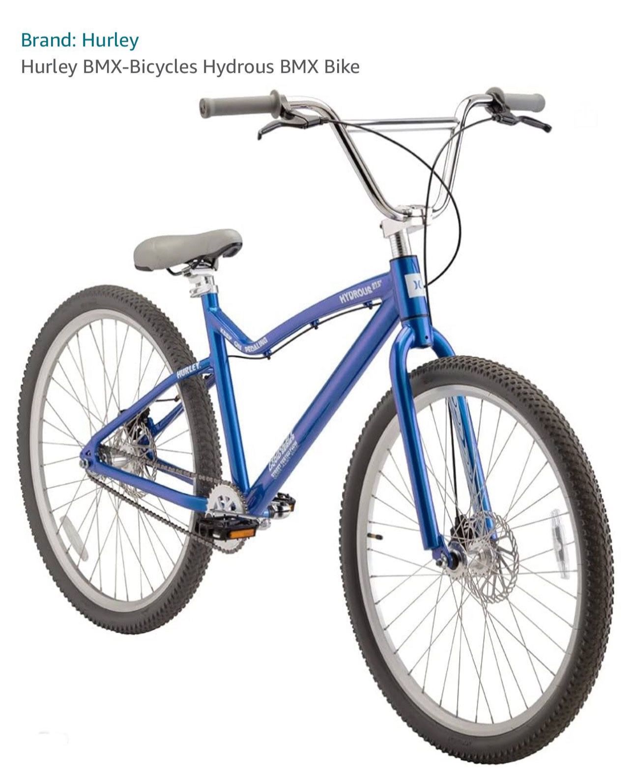 NIB Hurley Hydrous 27.5 inch Street BMX Bike, Metallic Blue