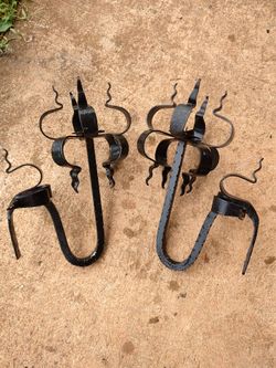 Forged wrought iron wall scones