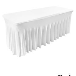 White Spandex Table Cloth 