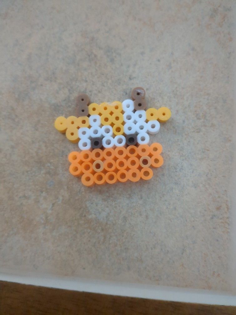 Orange Cow Perler Bead 