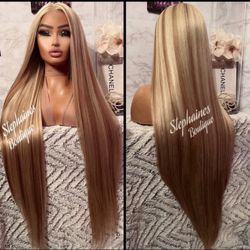 Human Hair Blended Lace Front Wig 