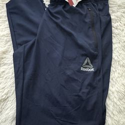 New Reebok Dark Blue Performance Track Pants in size Medium 