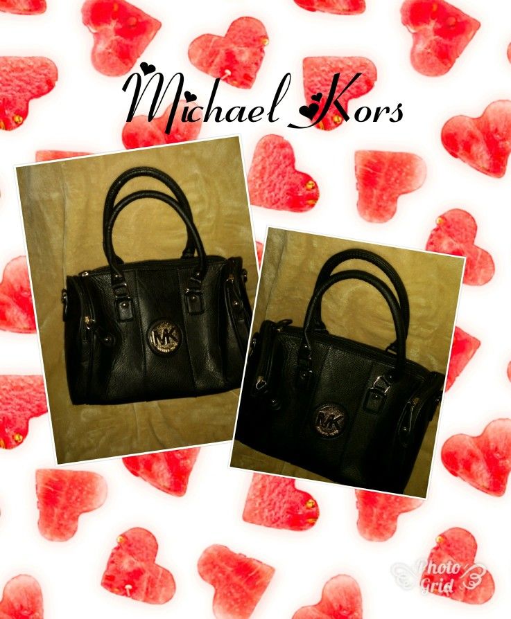 BLACK LEATHER HANDBAG