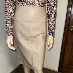 Pencil Faux Leather Skirt