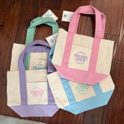 Trader Joe’s Mini Tote Bag Pastel Easter Full Set