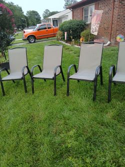 Outside  chairs. Recently painted