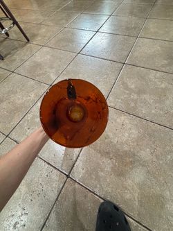 Amber Glass Vase or Bottle