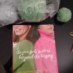 New Knitting Book,  Few Balls Of Yarn And Basic Tools..