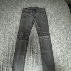 Men’s Gray Biker Jeans 
