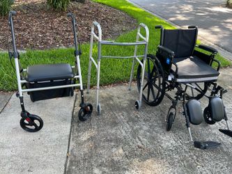 New Medline Wheelchair & 2 walkers