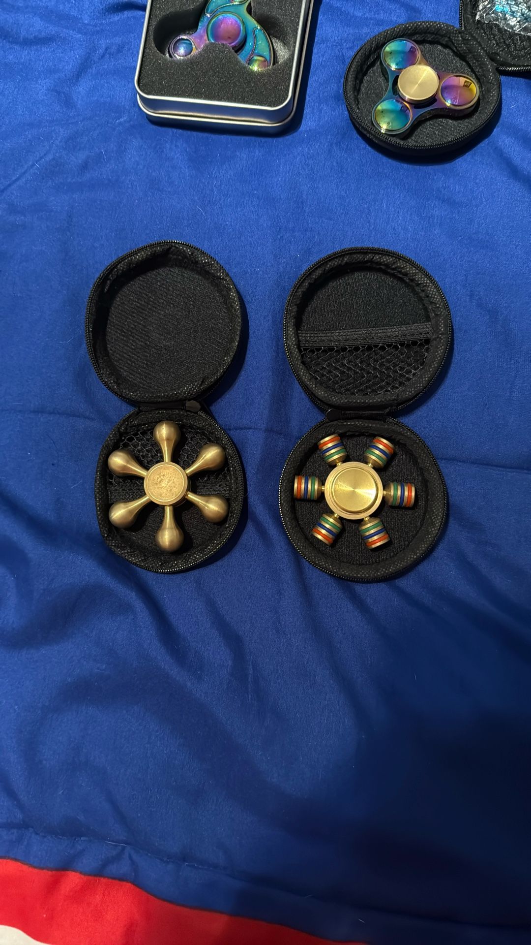 2 Gold Fidget Spinners