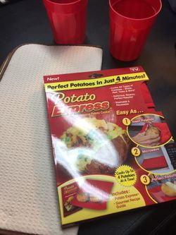 Dish pad, Potato Cooker, and 2 Cups