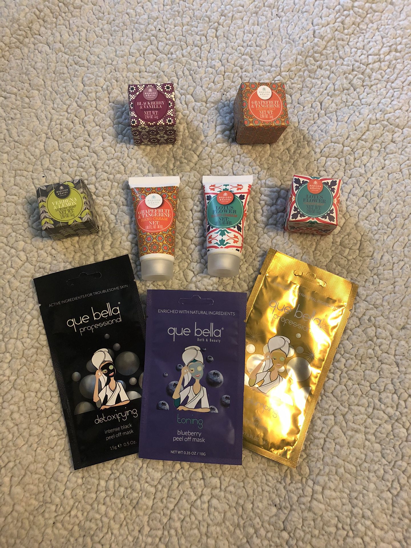 Face mask, hand soap and lotion bundle