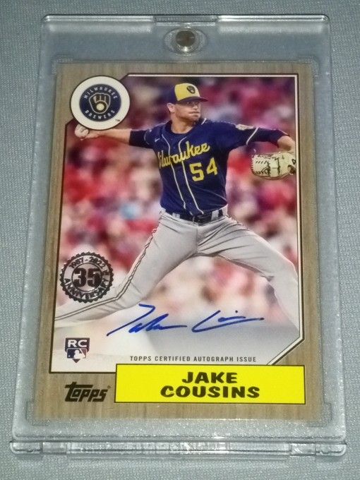 Milwaukee Brewers Jake Cousins Rookie Autograph