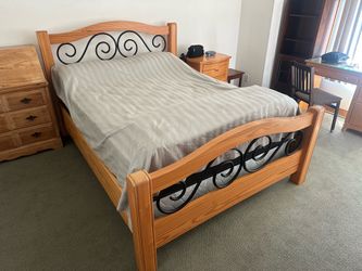 Queen bed and mattress