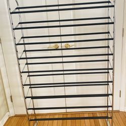 10 Tier Free Standing Vertical Shoe Rack