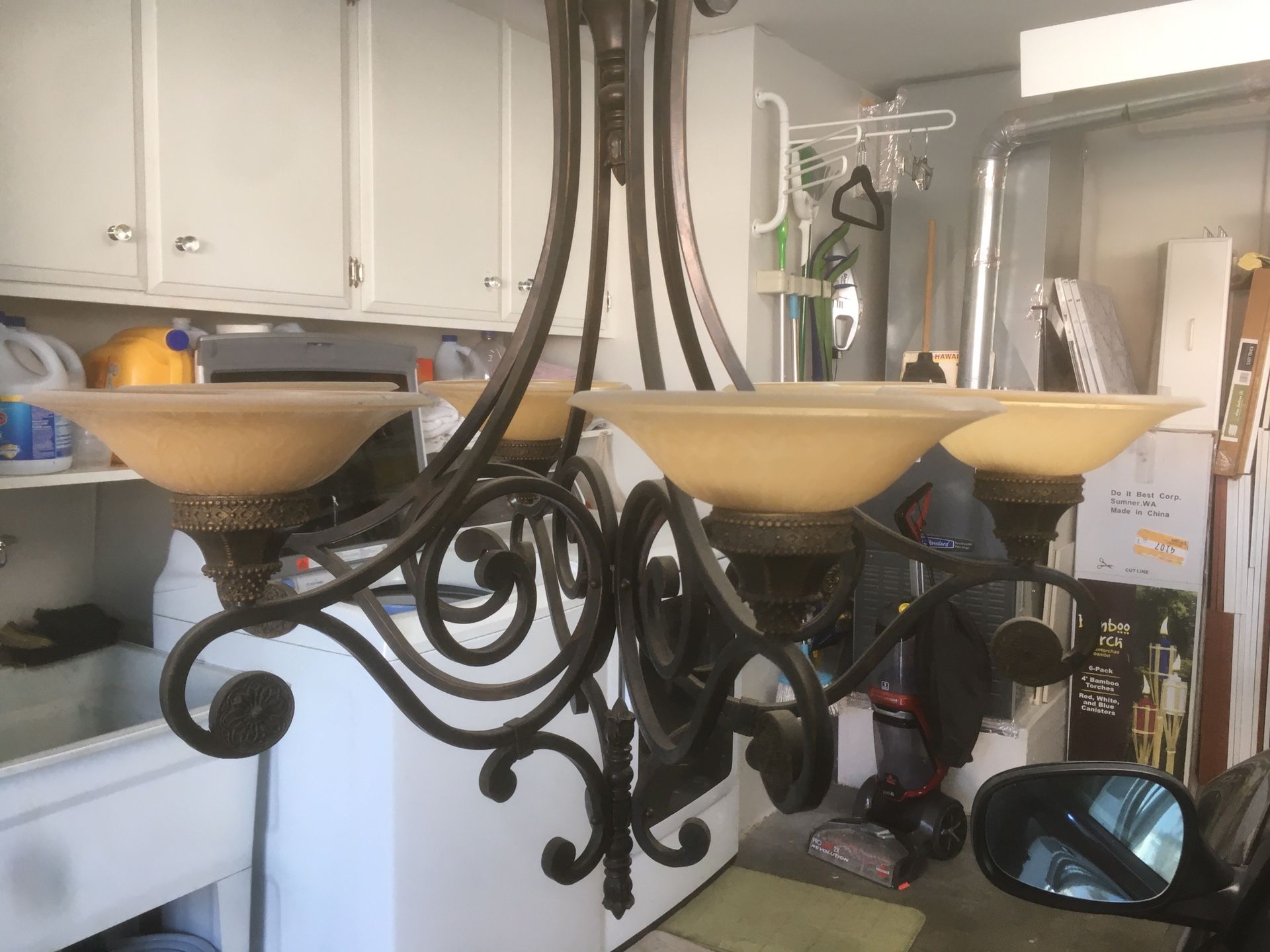 Chandelier & (2) Matching Wall Sconces