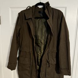 Olive green Forever 21 Coat - size Small (gently used ) $15 