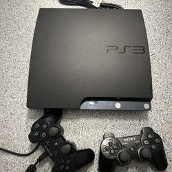 PS3 With Controllers And 9 Games 