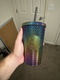 Multi color Starbucks cup