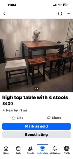 High top dining set