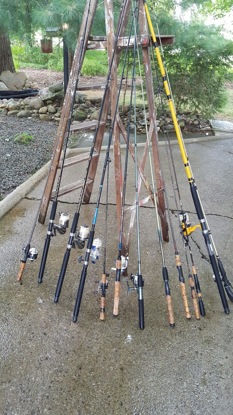 Fishing rods.