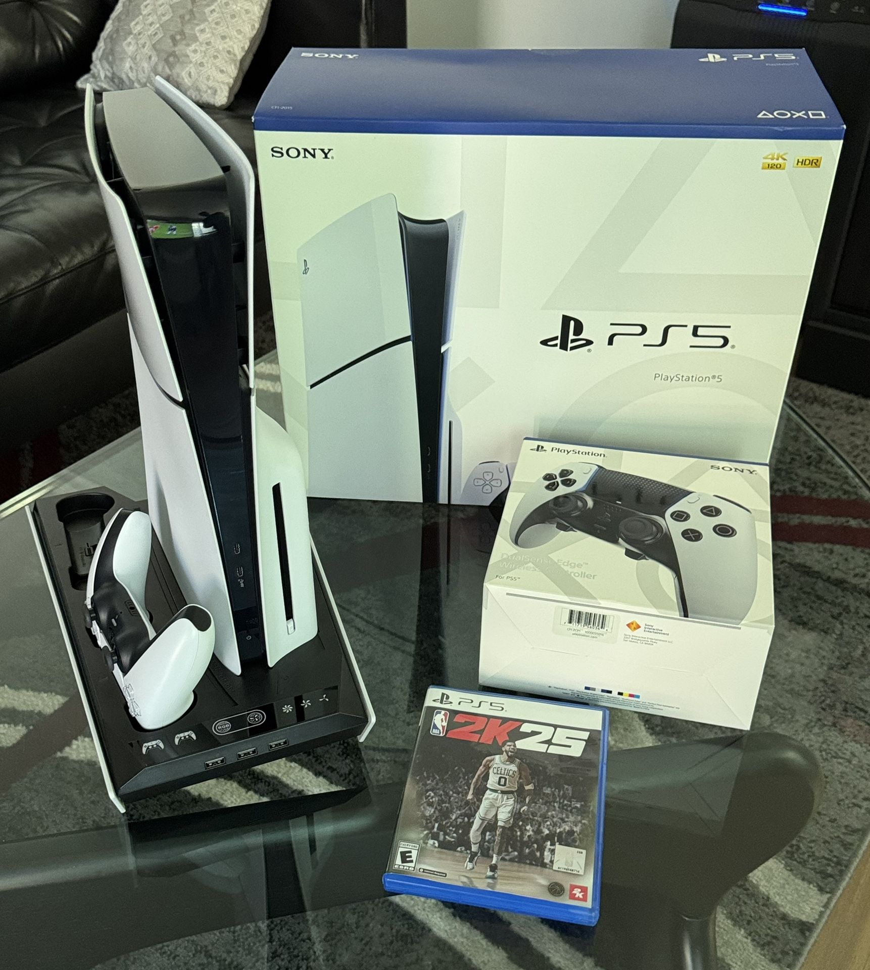PS5 Slim Console + Sony DualSense Edge Controller