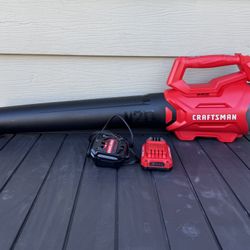 CRAFTSMAN 20-volt 340-CFM  90-MPH Battery Handheld Leaf Blower 2.0ah battery and Charger included  