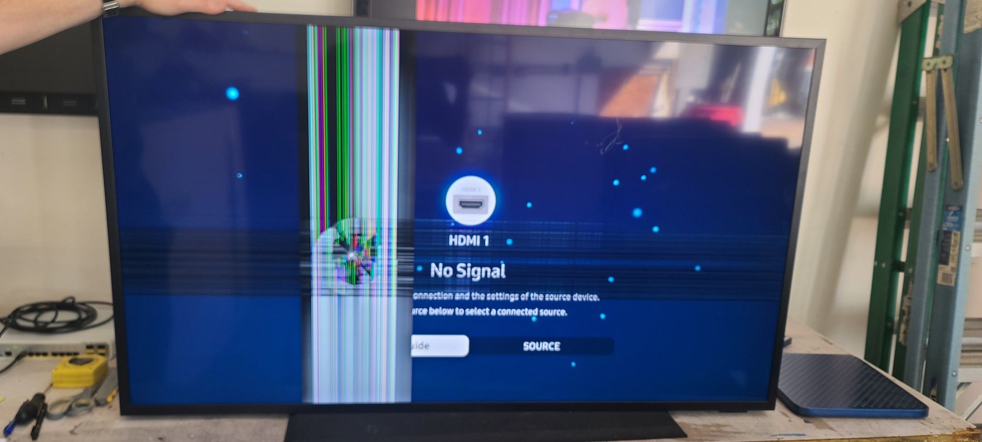 Samsung 55" Terrace Outdoor Television, Damaged Screen