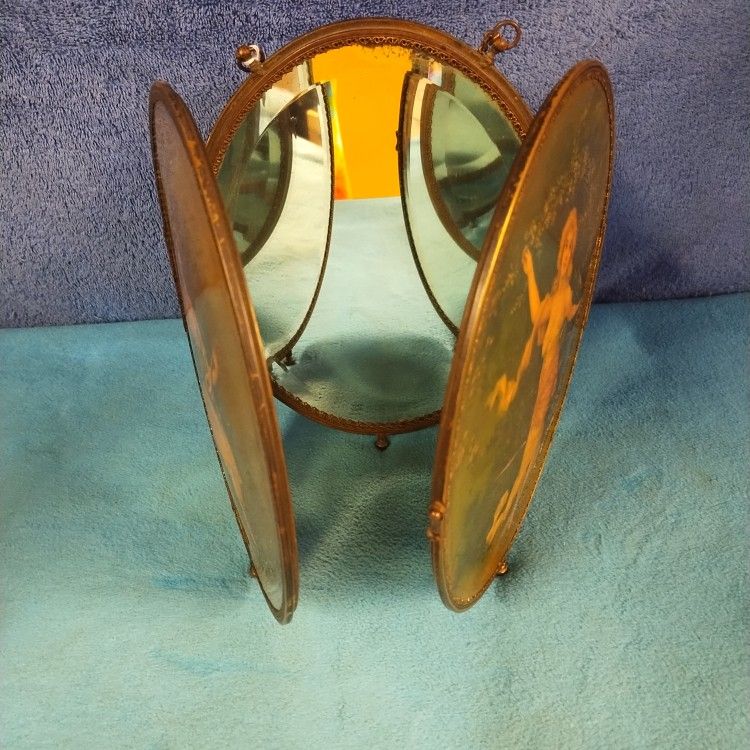 VANITY MIRROR VICTORIAN 1800s ANTIQUE TRIFOLD