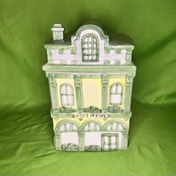 Vintage Ceramic Village Green Post Office Building Cookie Jar  
