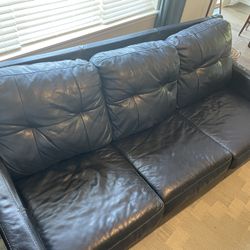 Leather Sleeper Sofa