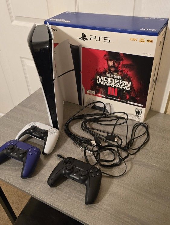 PlayStation 5 Slim (1TB Digital Edition) + Accessories