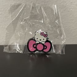 Hello Kitty Bow Pin NEW Cat Anime Japan Metal Enamel Pinback Brooch Jewelry Pink