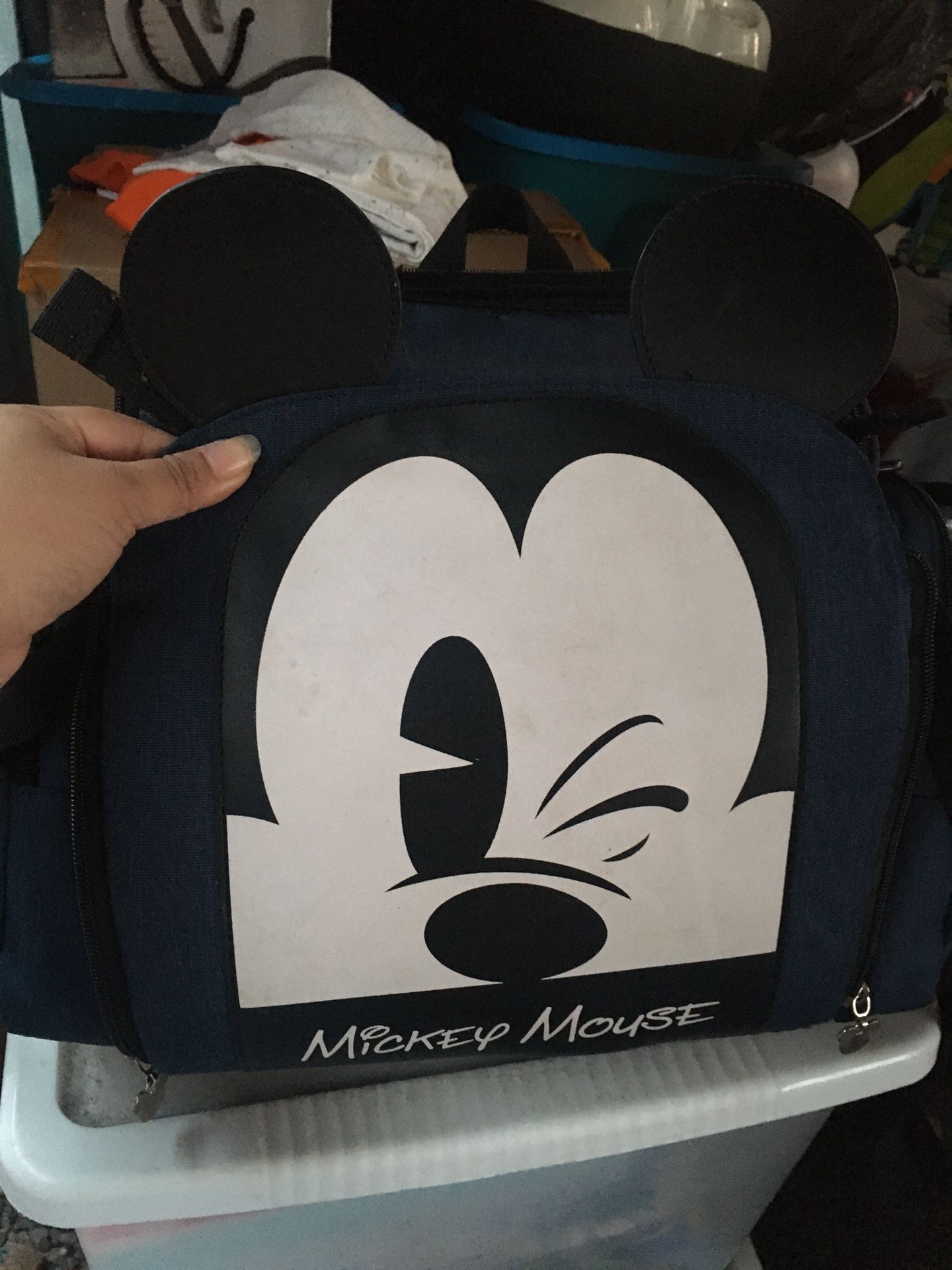 Mickey mouse baby bag w/ booster seat