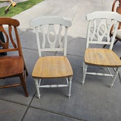 2 Wooden Chairs White