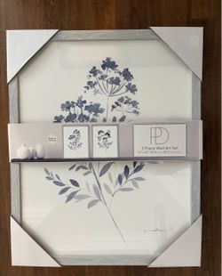 Two Piece Framed Wall Art Set 16x20