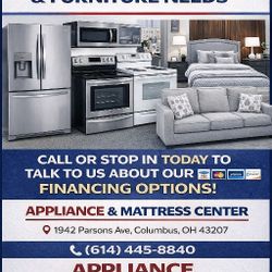 Appliances. Furniture. Financing.
All in one place at Appliance & Mattress Center.
📍 1942 Parsons Ave, Columbus, OH 43207
📞 (contact info removed)