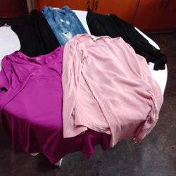 Ladies 3XL.  2 Tops And 2 Pair Pants And A Sweater All For 