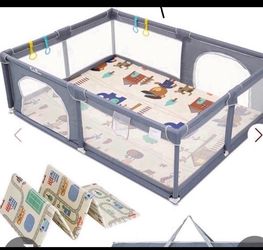 Baby Playpen With Mat, Large Baby Play Yard For Toddler  Open box item   INVENTORY NUMBER: 10(contact info removed)8