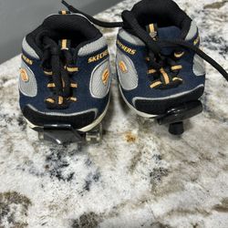 Build-a-Bear BABY Boy Skechers Navy Blue Sneakers Tennis Shoes & Roller Skates