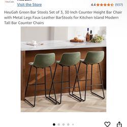 Green bar stools
