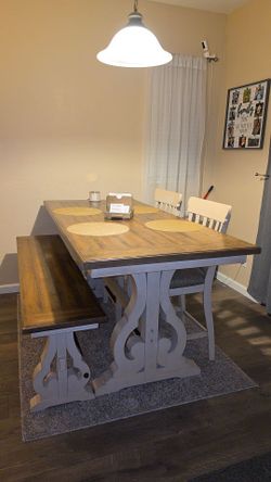 Farmhouse rustic dining table
